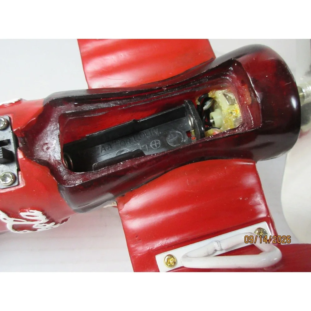 Coca-Cola Santa Flying Machine Kurt Adler Holiday Hanging Mobile Display Boxed